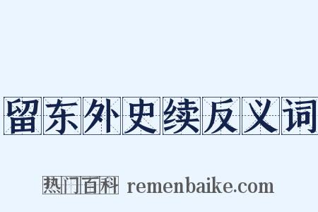 留东外史续反义词是什么意思的图片